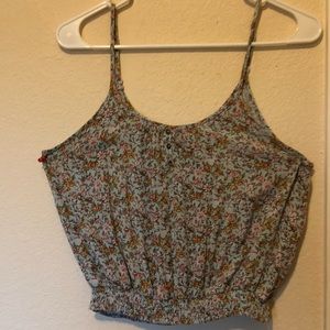 Floral crop top tank top